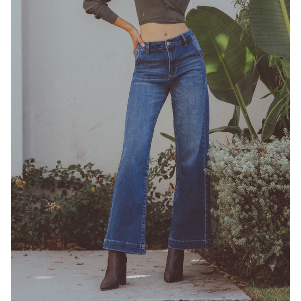 KANCAN Celine Ultra High Rise Wide Leg Jean